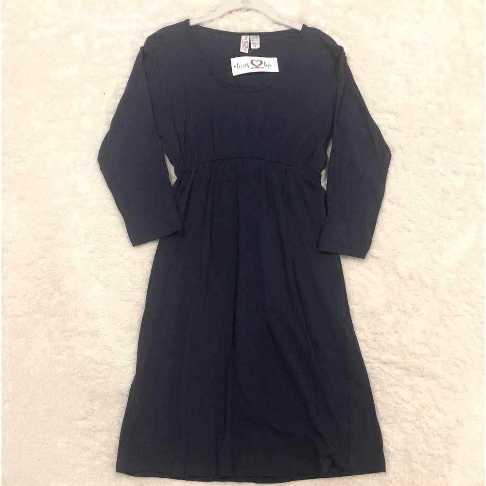 NWT Navy Blue Times Two Maternity Dress, size Medium